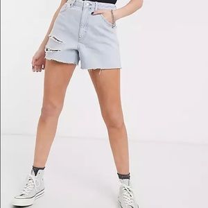 Topshop A line denim shorts